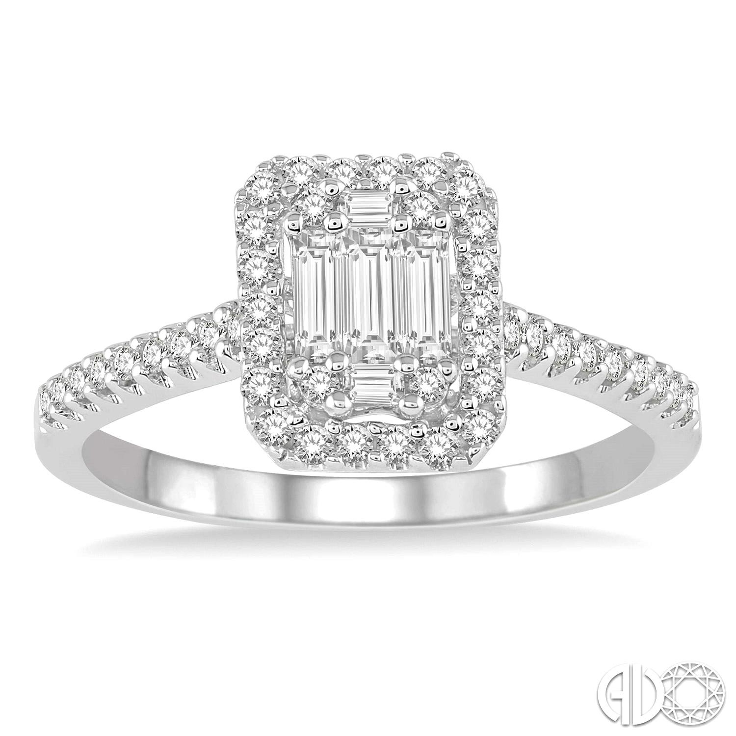 octagon emerald shape diamond ring