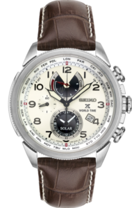 men's leather band watch