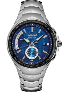 blue faced men's watch