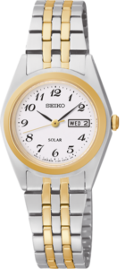 silver and gold ladies watch